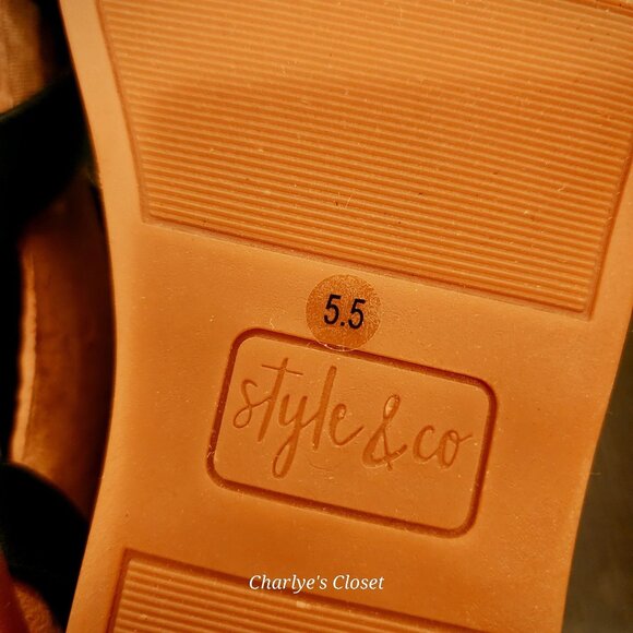 Style & Co. Parnikka Vegan Leather Criss-Cross Boho Slingback Sandals‎ Sz.5.5 - Picture 4 of 9